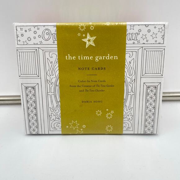 The Time Garden Color Yourself Note Cards 12 Cards By Daria Song NIB - Picture 1 of 2